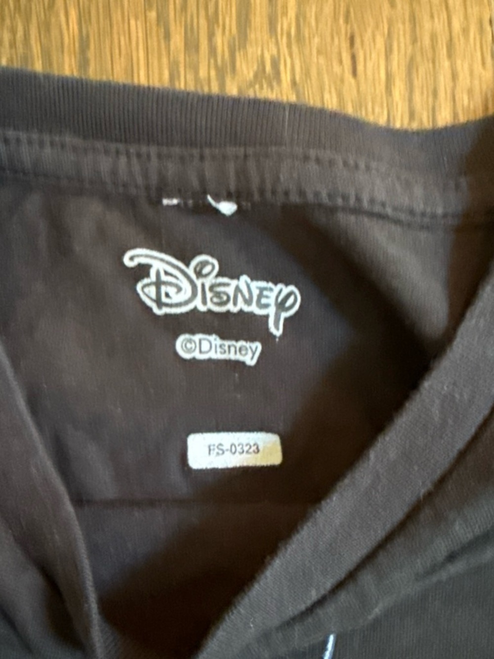 Disney Black Tee with Light Blue Mickey Outline - Picture 2 of 3
